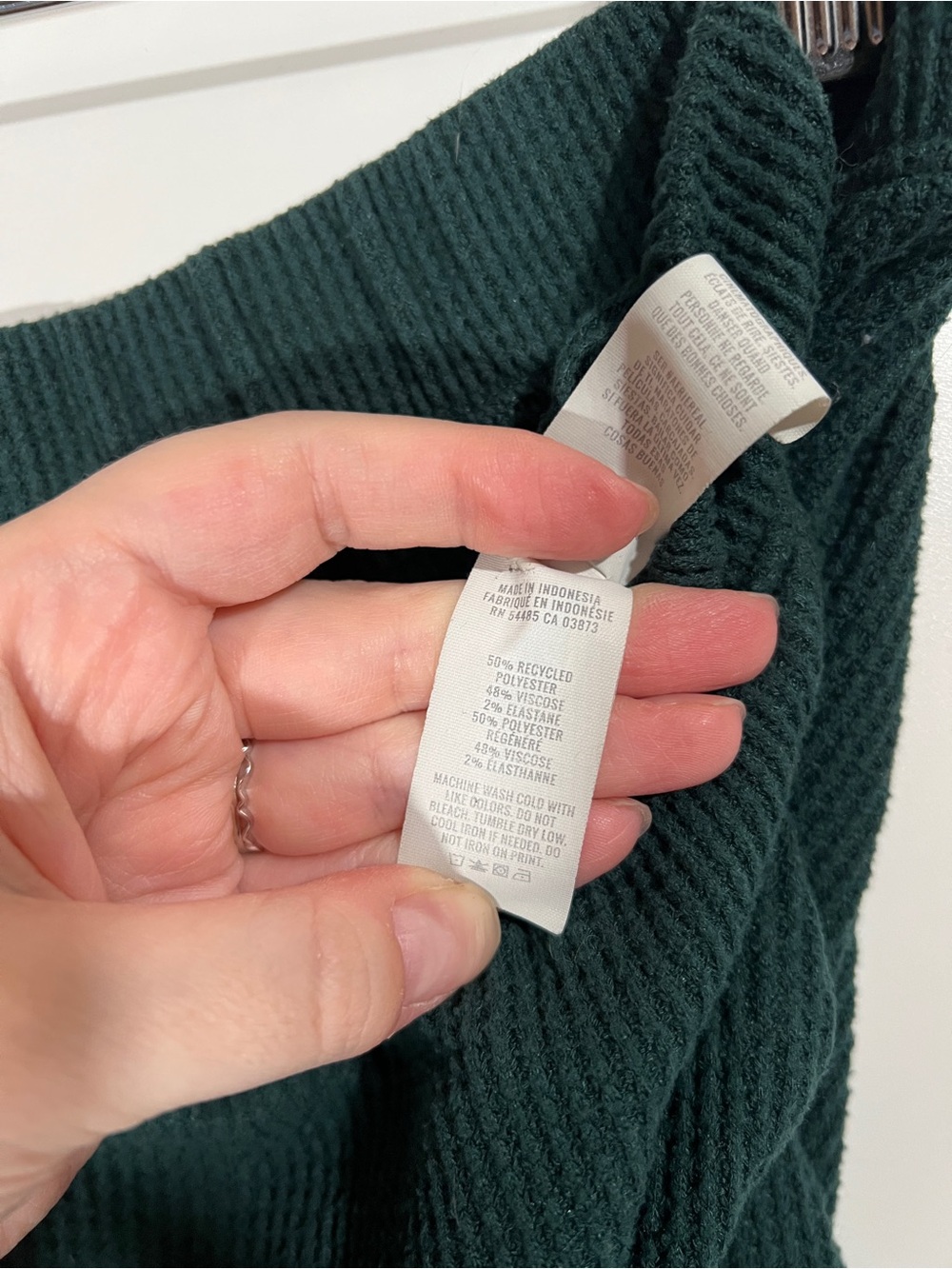 Aerie Waffle Joggers Cargo Style Green Size Medium Loungewear Cozy - Picture 6 of 7